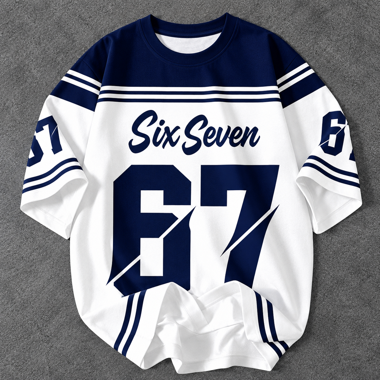 Men’s King 66 Oversized Jersey T-Shirt – Maroon & White Varsity Style Casual Streetwear